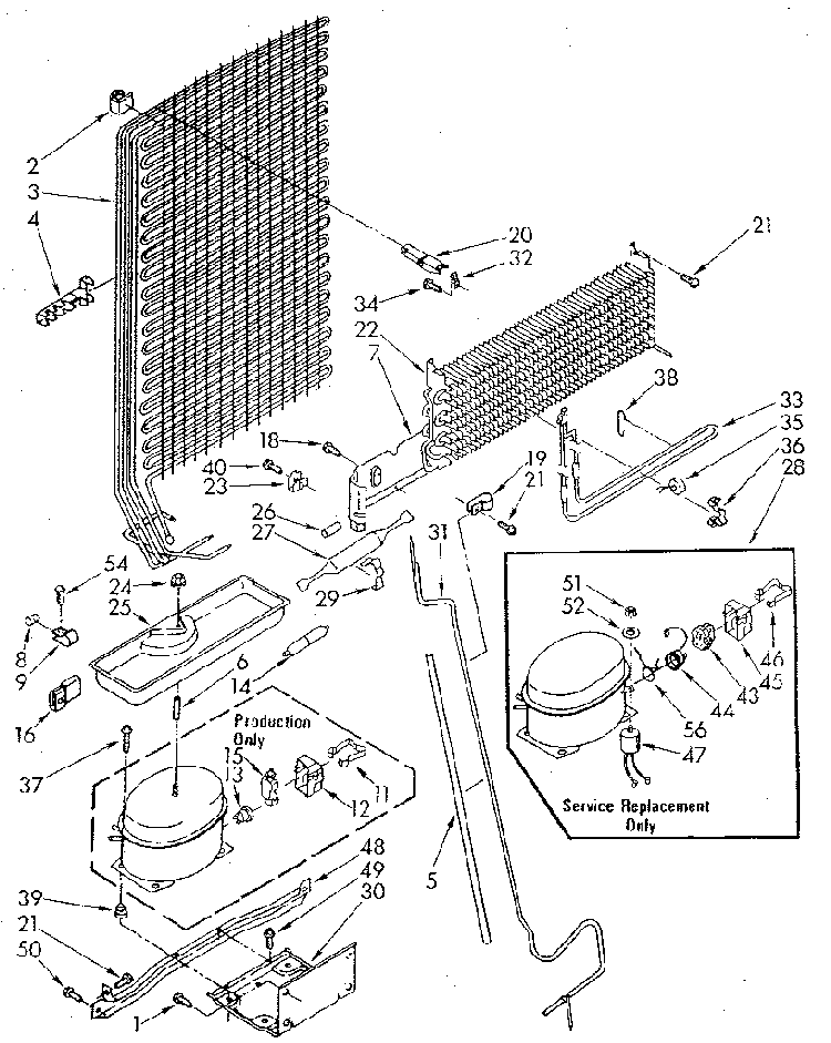 Unit Diagram and Parts List for ET18JKYSM02  Whirlpool Refrigerator