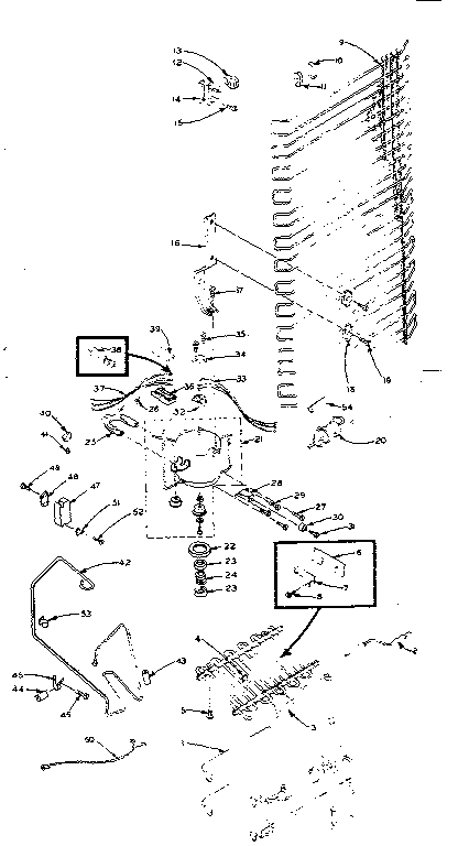 Refrigerator Unit Parts Diagram and Parts List for 106M13ESL-F  Kenmore Refrigerator