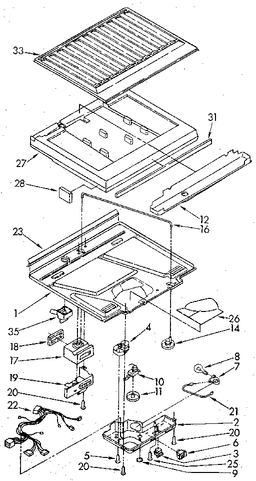 Compartment Separator Diagram and Parts List for ET18GKXSG0A  Whirlpool Refrigerator