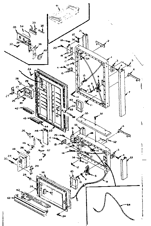 Refrigerator Door Parts Diagram and Parts List for 198M17EL-G  Kenmore Refrigerator