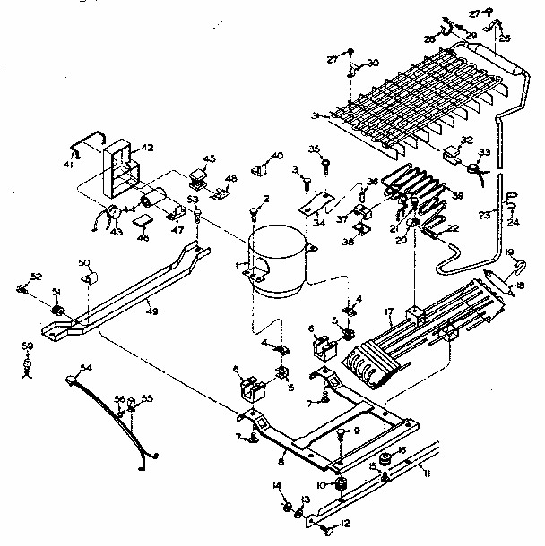 Unit Parts Diagram and Parts List for 106T16EL  Kenmore Refrigerator