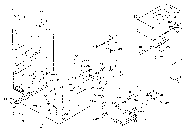 Unit Parts Diagram and Parts List for 106N12B  Kenmore Refrigerator