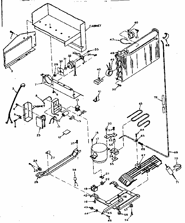 Unit Parts Diagram and Parts List for 106T14G2  Kenmore Refrigerator