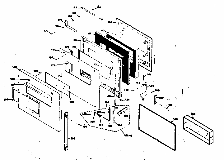 Upper Porcelain Door Section Diagram and Parts List for 8504277080  Kenmore Range