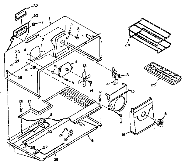 Freezer Parts Diagram and Parts List for 106U16ES2  Kenmore Refrigerator