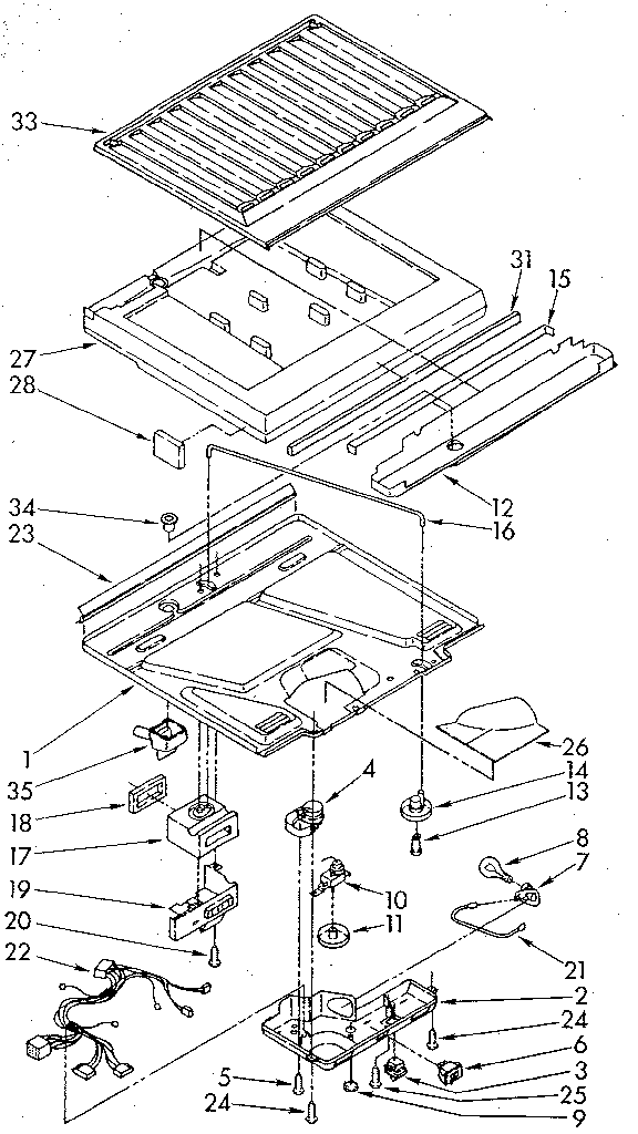Compartment Separator Diagram and Parts List for ET18GKXSG02  Whirlpool Refrigerator