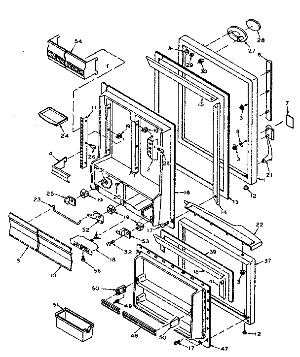 Door Parts Diagram and Parts List for 106W16G3  Kenmore Refrigerator