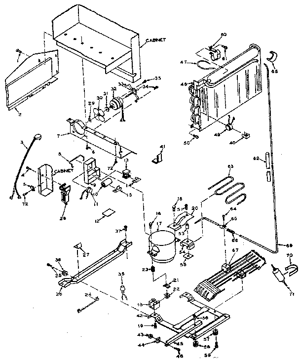 Unit Parts Diagram and Parts List for 106U14GIML  Kenmore Refrigerator