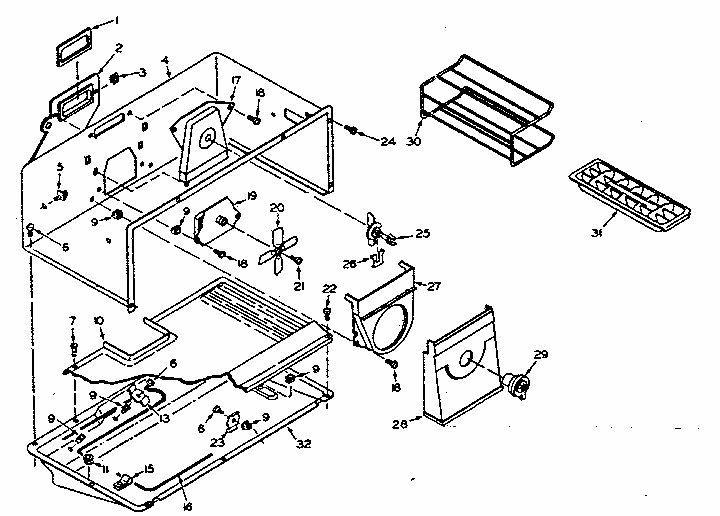 Freezer Parts Diagram and Parts List for 106T14ESL  Kenmore Refrigerator