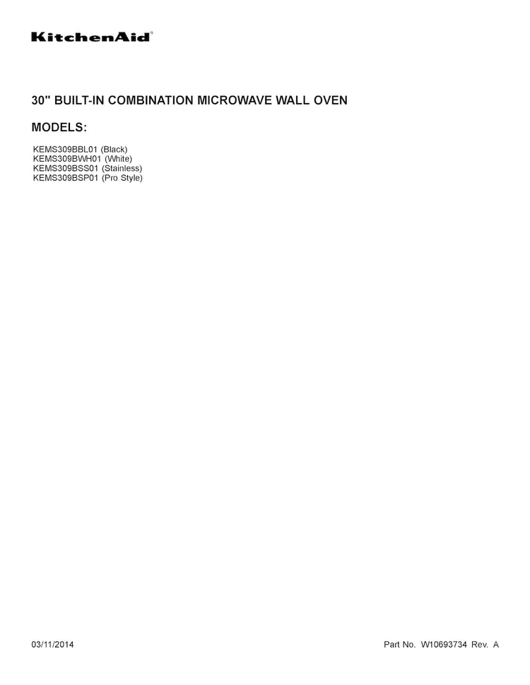 Cover Sheet Diagram and Parts List for  KitchenAid Microwave