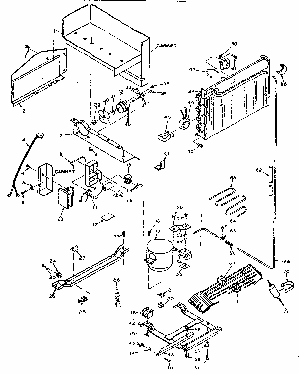 Unit Parts Diagram and Parts List for 106T15GIM1  Kenmore Refrigerator