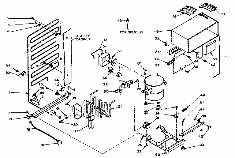 Unit Parts Diagram and Parts List for 106W14BA1  Kenmore Refrigerator
