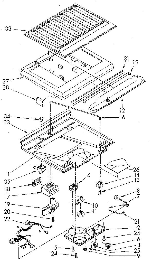 Compartment Separator Diagram and Parts List for ET18JKYSM02  Whirlpool Refrigerator