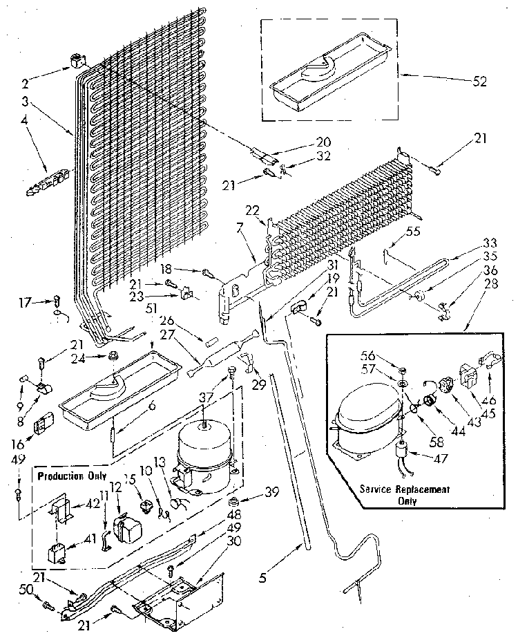 Unit Diagram and Parts List for ET18GKXSG07  Whirlpool Refrigerator