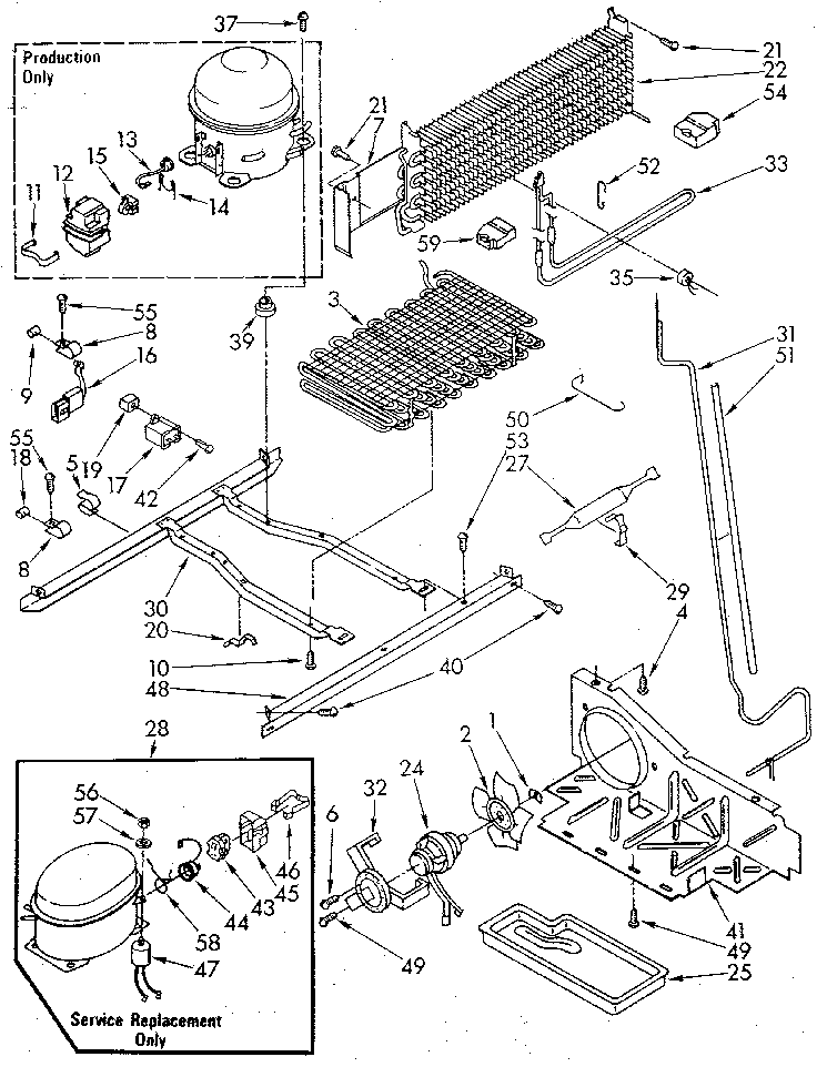 Unit Diagram and Parts List for ET20AKXSN07  Whirlpool Refrigerator