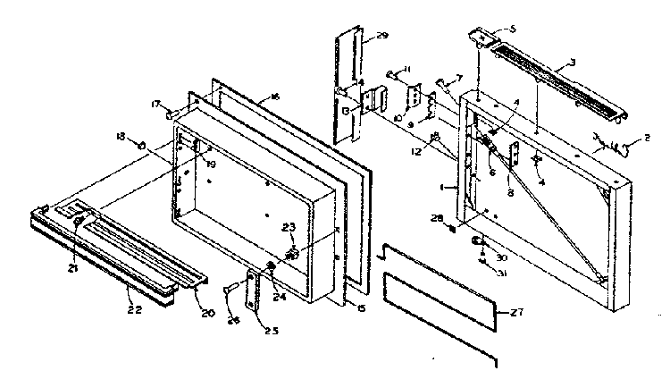 Door Parts Diagram and Parts List for 198NF6G  Kenmore Refrigerator