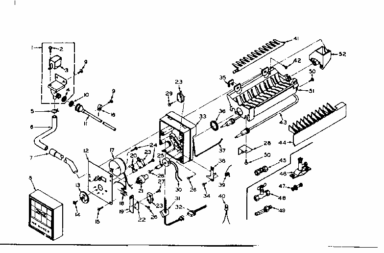 Icemaker Parts Diagram and Parts List for 106W14GIML1  Kenmore Refrigerator
