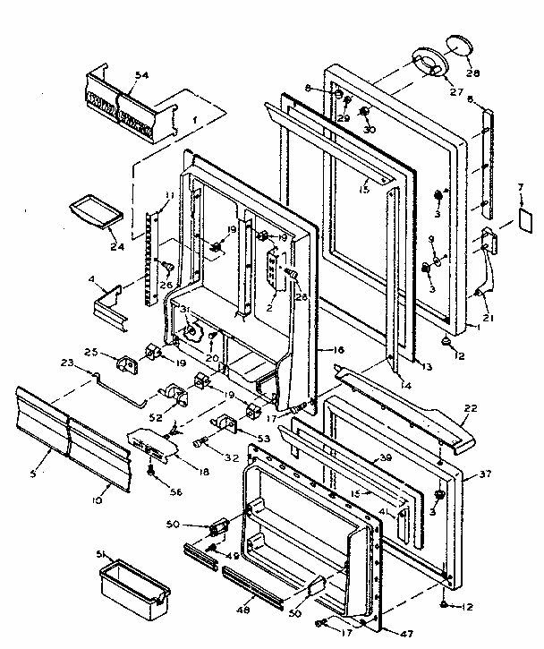 Door Parts Diagram and Parts List for 106W16GL3  Kenmore Refrigerator