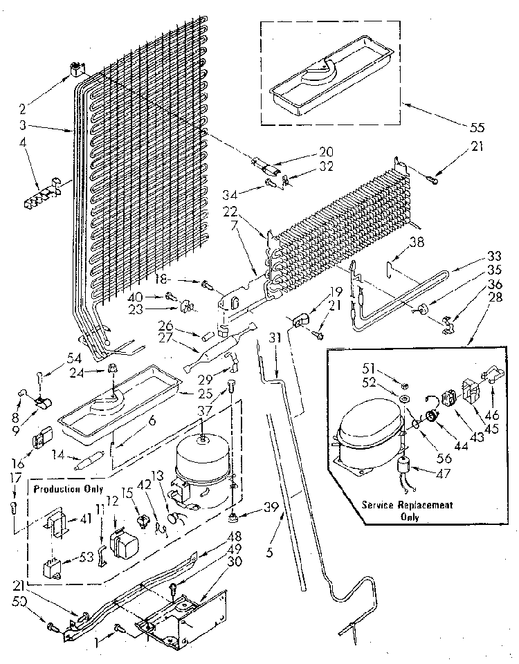 Unit Diagram and Parts List for ET18JKYSM03  Whirlpool Refrigerator
