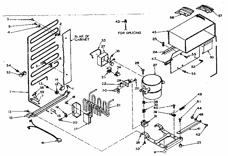 Refrigerator Unit Parts Diagram and Parts List for 106U14DIML  Kenmore Refrigerator