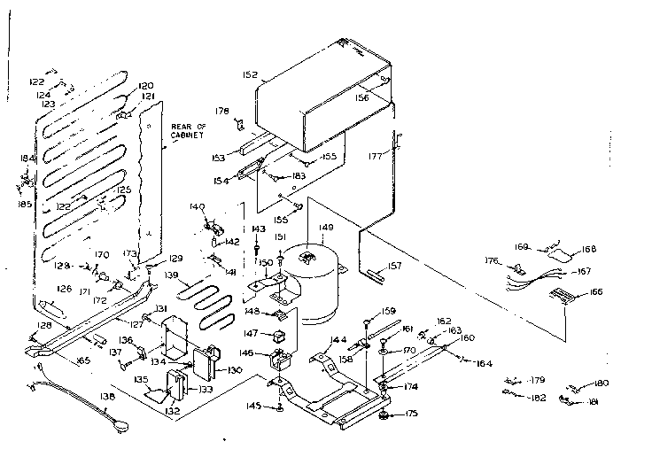 Unit Parts Diagram and Parts List for 106R12DL  Kenmore Refrigerator