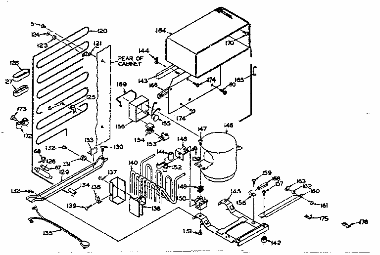 Unit Parts Diagram and Parts List for 106S14D  Kenmore Refrigerator