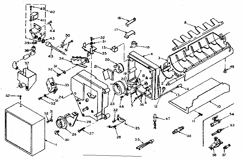 Automatic Ice Maker Parts Diagram and Parts List for 106T15GIM  Kenmore Refrigerator