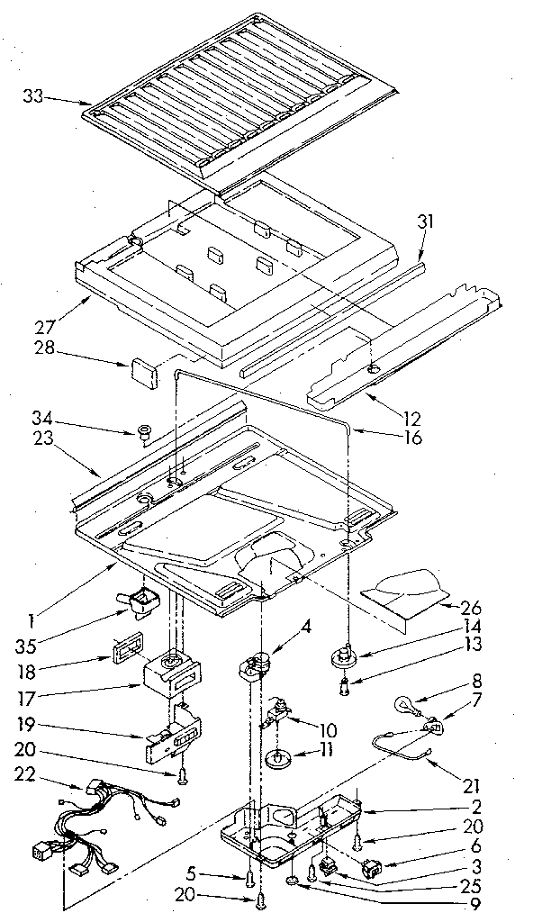 Compartment Separator Diagram and Parts List for ET18GKXSG07  Whirlpool Refrigerator