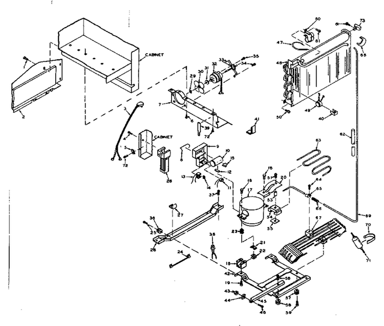 Unit Parts Diagram and Parts List for 106W16GL2  Kenmore Refrigerator