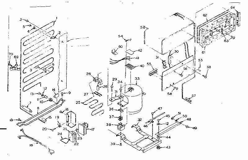 Unit Parts Diagram and Parts List for 106R12C  Kenmore Refrigerator