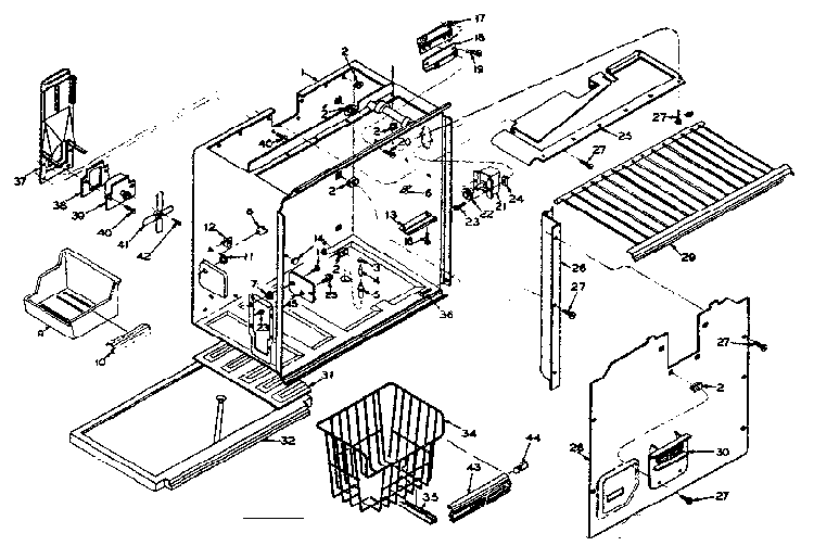 Refrigerator Freezer Parts Diagram and Parts List for 106S13GIMLY  Kenmore Refrigerator