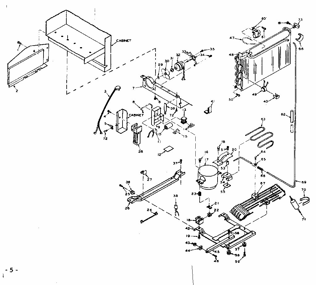 Unit Parts Diagram and Parts List for 106W14G2  Kenmore Refrigerator