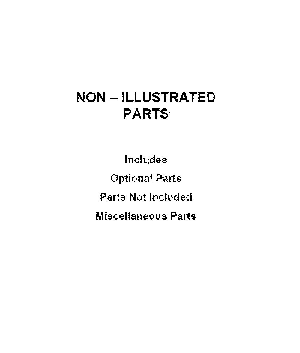 Optional parts (not included) Diagram and Parts List for  Whirlpool Dishwasher