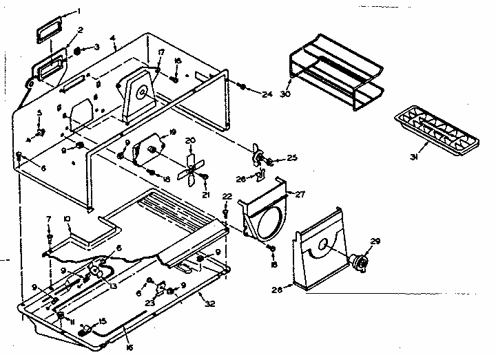 Freezer Parts Diagram and Parts List for 106T14ESL1  Kenmore Refrigerator