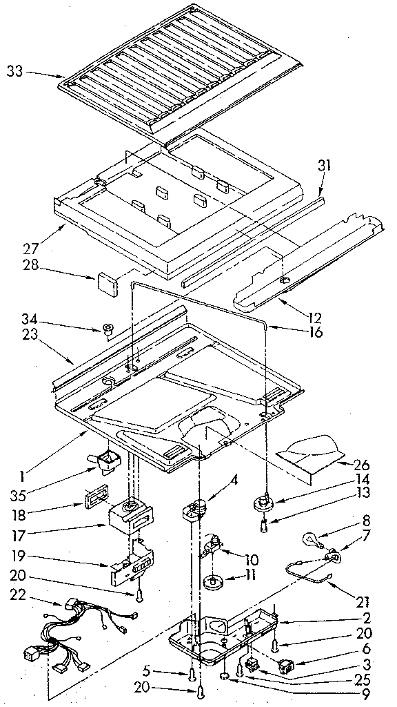 Compartment Separator Diagram and Parts List for ET18GKXSN05  Whirlpool Refrigerator