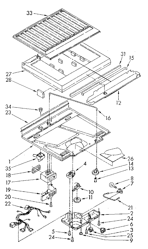 Compartment Separator Diagram and Parts List for ET18JKYSM03  Whirlpool Refrigerator