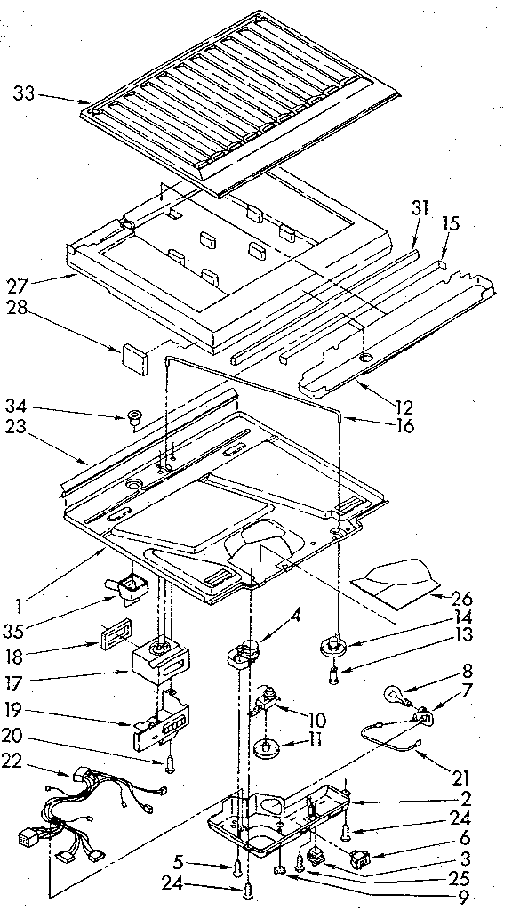 Compartment Separator Diagram and Parts List for ET18GKXSG03  Whirlpool Refrigerator
