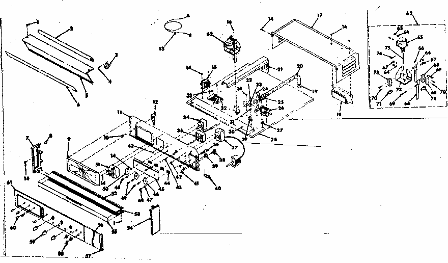 Control Section Diagram and Parts List for 8504277200  Kenmore Range