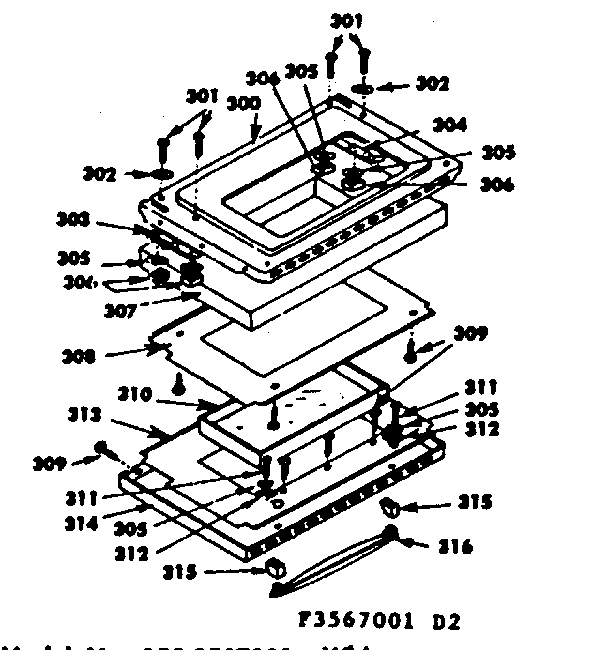 Oven Door Parts Diagram and Parts List for 1553567041  Kenmore Range