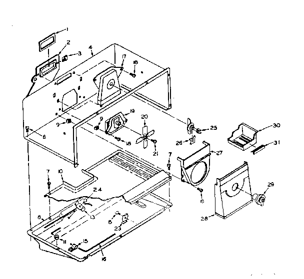 Freezer Parts Diagram and Parts List for 106U16EIML1  Kenmore Refrigerator
