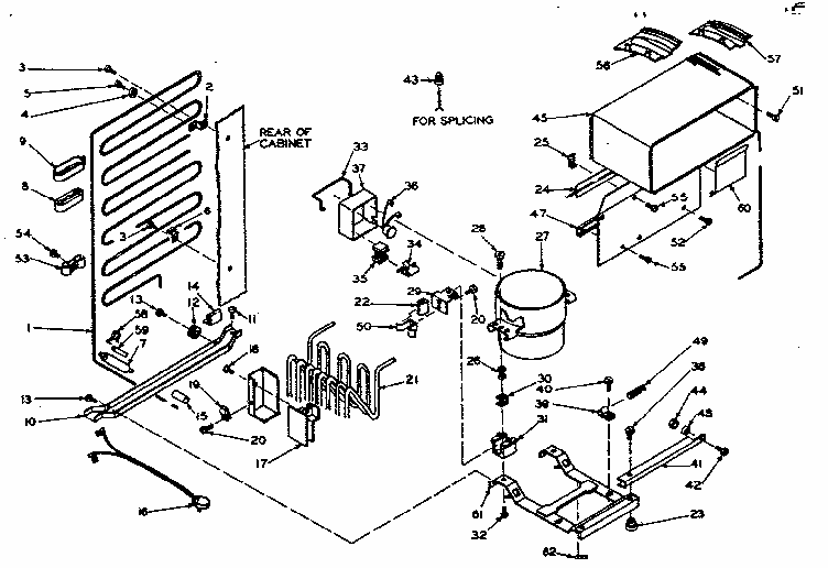 Unit Parts Diagram and Parts List for 106U12DAL  Kenmore Refrigerator