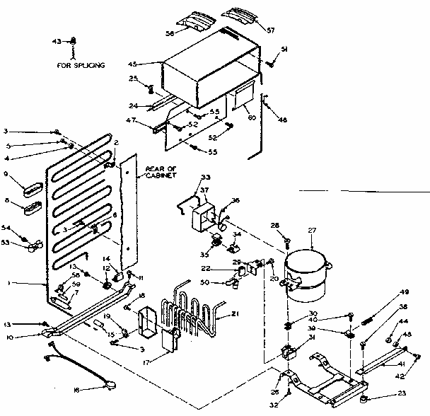 Unit Parts Diagram and Parts List for 106T12DSL1  Kenmore Refrigerator