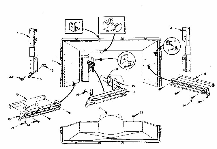 Lower Liner Parts Diagram and Parts List for 106M13E-F  Kenmore Refrigerator