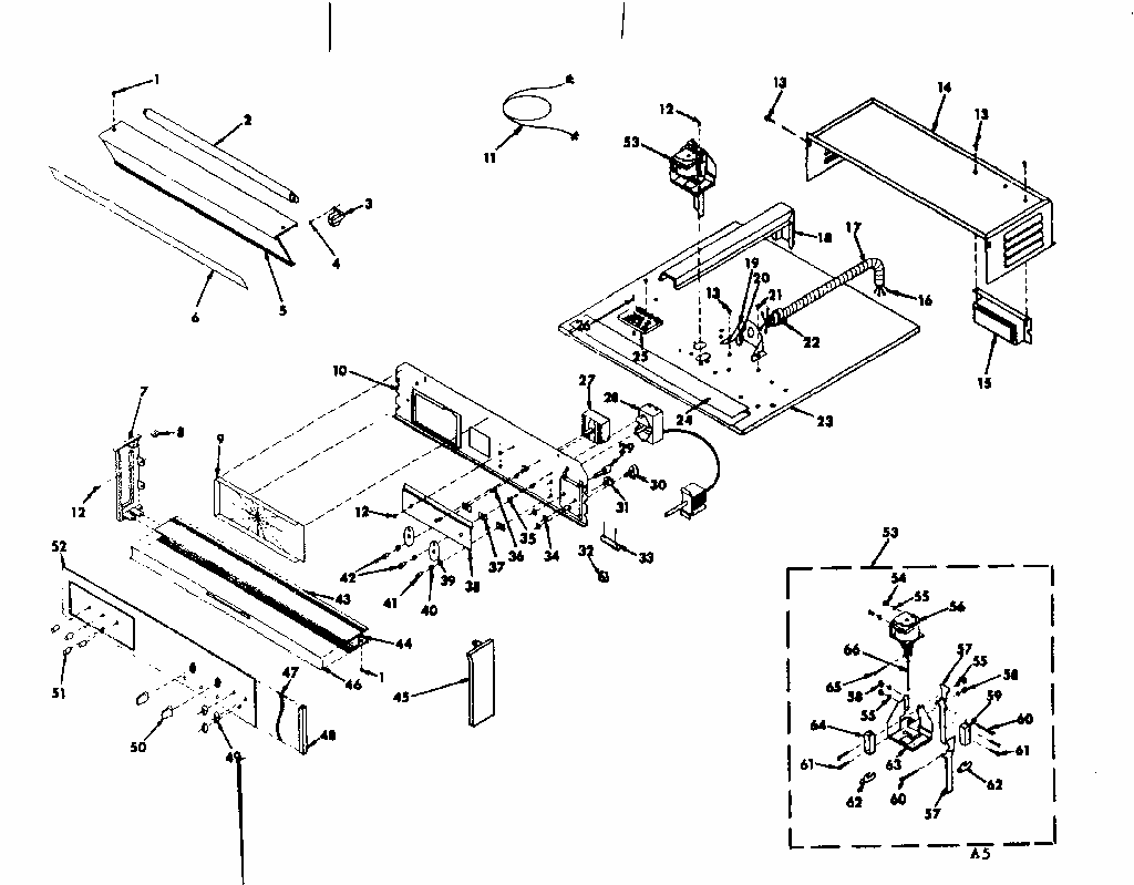 Control Section Diagram and Parts List for 8504237341  Kenmore Range