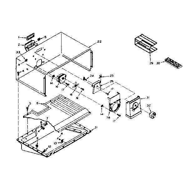 Freezer Parts Diagram and Parts List for 106W16DL  Kenmore Refrigerator