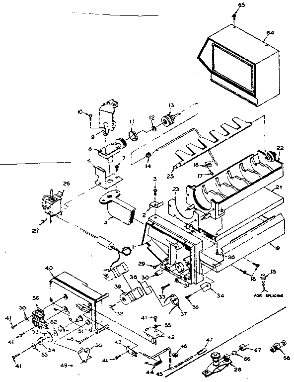 Refrigerator Automatic Ice Maker Parts Diagram and Parts List for 106S13GIMLY  Kenmore Refrigerator