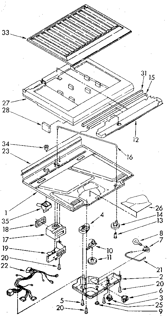 Compartment Separator Diagram and Parts List for ET18NKXSN04  Whirlpool Refrigerator