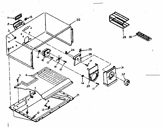 Freezer Parts Diagram and Parts List for 106W14EL  Kenmore Refrigerator