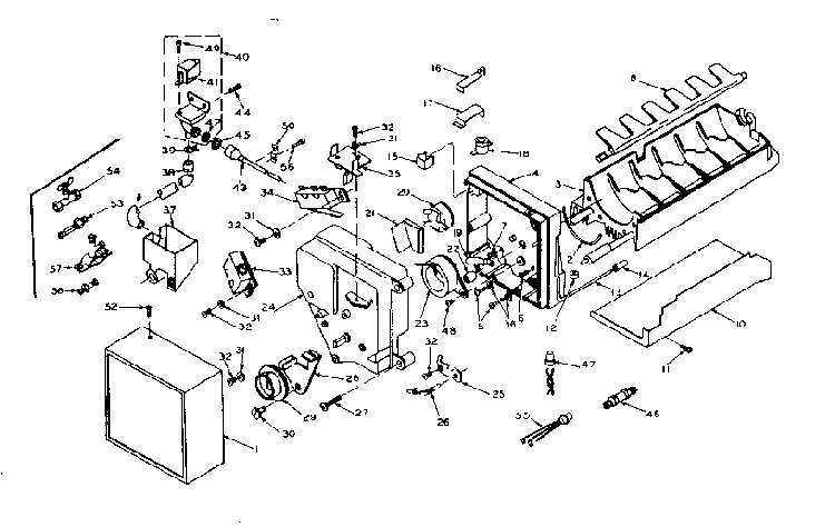 Automatic Ice Maker Parts Diagram and Parts List for 106T13GIM1  Kenmore Refrigerator