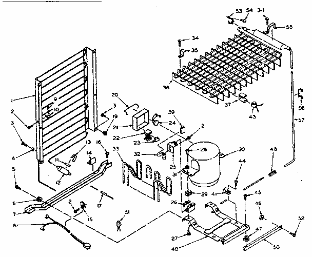Unit Parts Diagram and Parts List for 106T14ESL  Kenmore Refrigerator